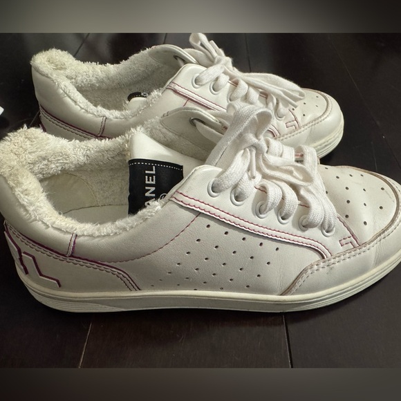 Chanel sneakers white with pink detail size 40 - Picture 1 of 10